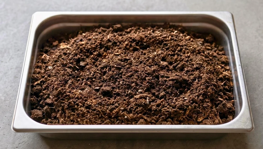 Organic material during the separate curing period before becoming mature compost