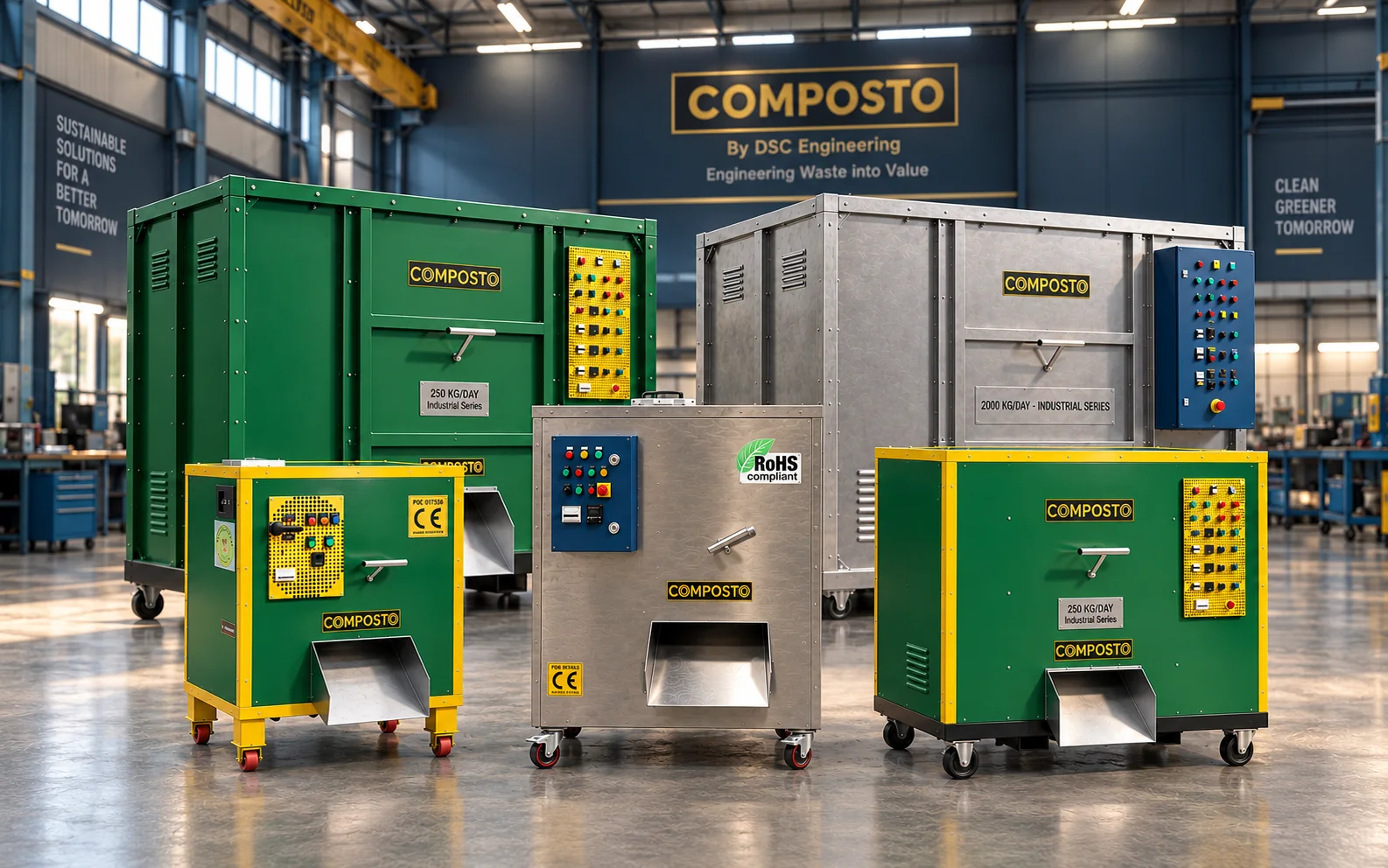 COMPOSTO organic waste composting machine range