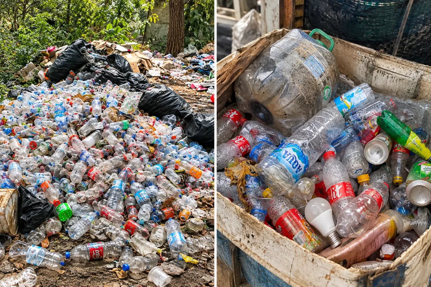 Plastic waste for recycling project
