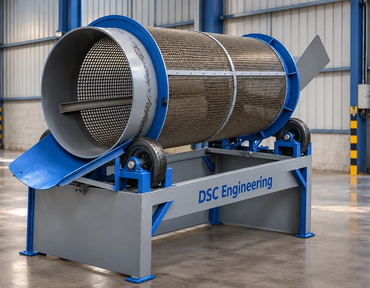 Trommel screen machine